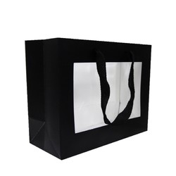 Window Gift Bag - Small/Medium Boutique Matt Finish - Black