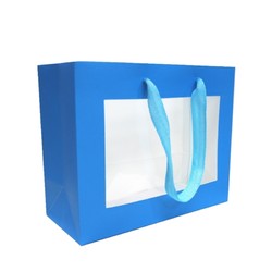 Window Gift Bag - Small/Medium Boutique Matt Finish - Blue