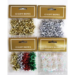 12 x 2.5cm - Mini Gift Bows - Metallic Mix Packs