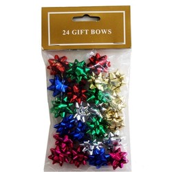24 x 2.5cm - Mini Gift Bows - Metallic Mix Pack