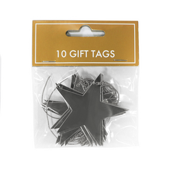 Gift Tags - Silver Stars - 10 Pack