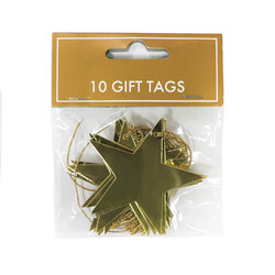 Gift Tags - Gold Stars - 10 Pack