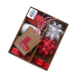 Christmas Gift Wrap Set - Red & White
