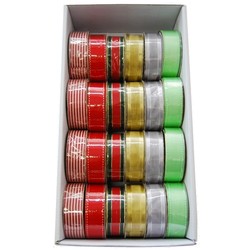 Fabric Ribbon Reels - 24mm x 3m rolls - Assorted Mix