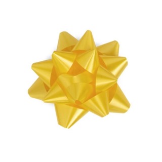 Star Gift Bows - 6.5cm - Yellow