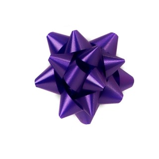 Star Gift Bows - 6.5cm - Violet Purple