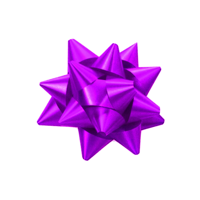 Star Bows - 6.5cm - Purple