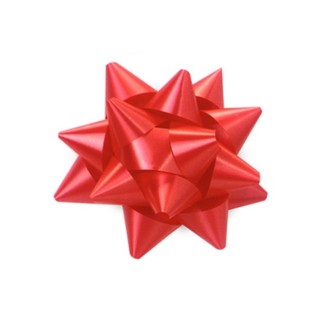 Star Gift Bows - 6.5cm - Red