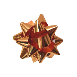 Star Bows - 6.5cm - Metallic Rose Gold