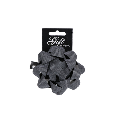Glitter Sparkle Star Bow - Black