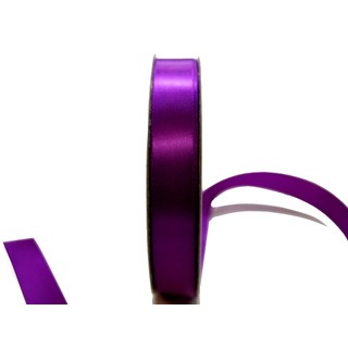 Satin Ribbon - Woven Edge - 15mm x 30m - Purple