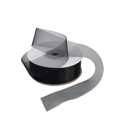 Sheer Organza Cut Edge Ribbon - 25mm x 50m - Black