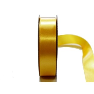 Satin Ribbon - Woven Edge -25mm x 30m - Gold