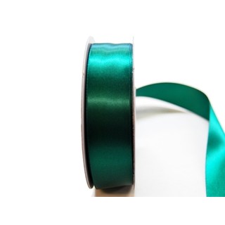 Satin Ribbon - Woven Edge -25mm x 30m - Emerald