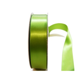 Satin Ribbon - Woven Edge - 25mm x 30m - Moss Green