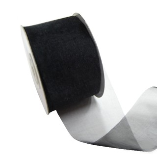 Sheer Organza Cut Edge Ribbon - 50mm x 25m - Black