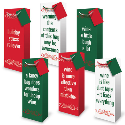 Christmas Bottle Bags - Cheeky Assortment