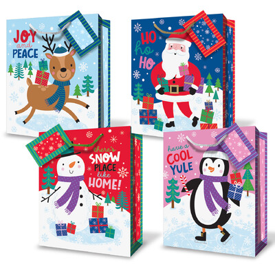 Christmas Bags - Feelin' Frosty Assortment - Medium To Large