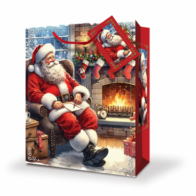 Christmas Bags - Cosy Santa - Medium To Large