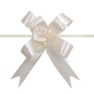 Pull String Butterfly Bows -  Mini - Ivory