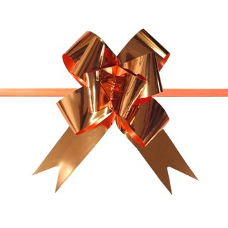 Pull String Butterfly Bows - Metallic Rose Gold