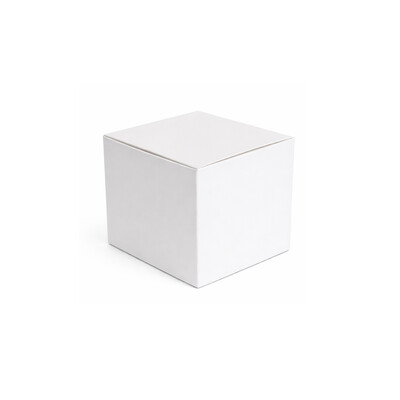 One-Piece Cube Box - Gloss Paperboard - 80 x 80 x 80mm - White