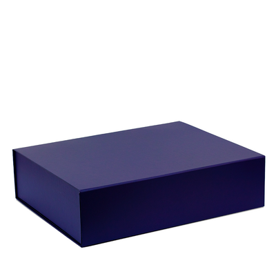 Large Hamper Gift Box - Matt Dark Blue with Magnetic Closing Lid