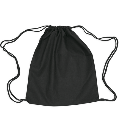 Black Back Pack Calico Bags - 35cm x 41cm with Drawstrings