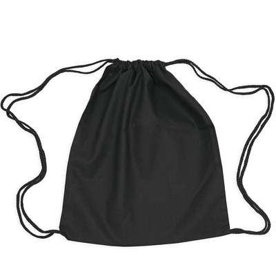 Black Back Pack Calico Bags 35cm x 41cm with Drawstrings