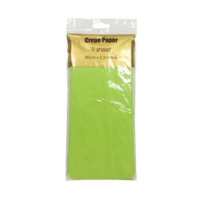 Crepe Paper- 50cm x 2.2m - Light Green