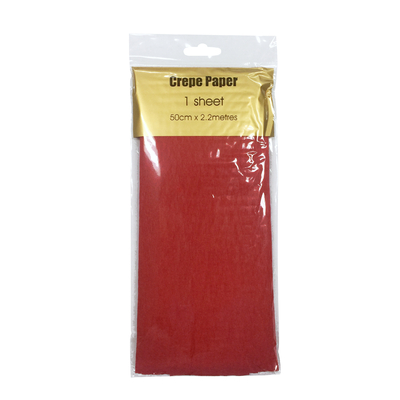 Crepe Paper - 50cm x 2.2m - Red