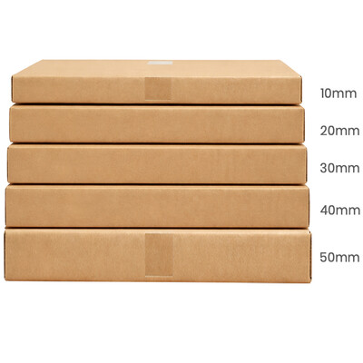 A2 Multi-Height Mailing Box - 1 Box, 5 Adjustable Heights (10/20/30/40/50mm)