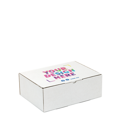 100 x Custom Printed Mailing Box - 220 x 160 x 77mm - Diecut White - A5