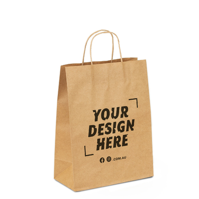 Custom Printed - Kraft Bags - Medium - Brown