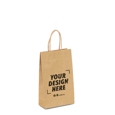Custom Printed - Kraft Bags - Small - Brown