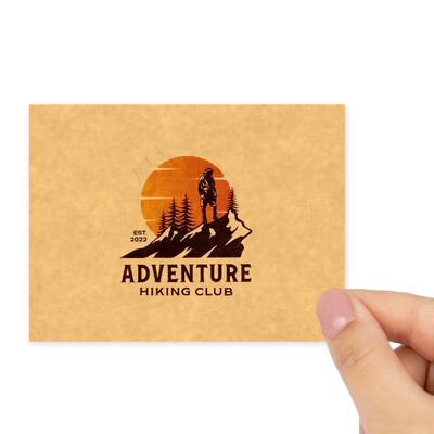 Custom Printed 100 x 75mm Kraft Brown Rectangle Labels - Self-Adhesive Stickers
