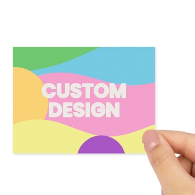 Custom Printed 100 x 75mm White Gloss Rectangle Labels - Self-Adhesive Stickers