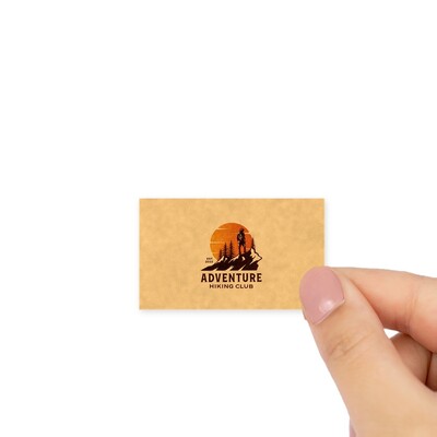 Custom Printed 50 x 30mm Kraft Brown Rectangle Labels - Self-Adhesive Stickers