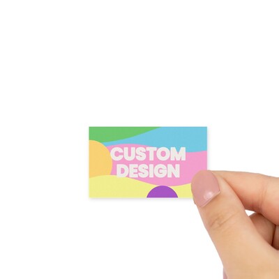 Custom Printed 50 x 30mm White Gloss Rectangle Labels - Self-Adhesive Stickers