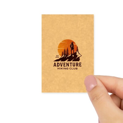 Custom Printed 50 x 75mm Kraft Brown Rectangle Labels - Self-Adhesive Stickers