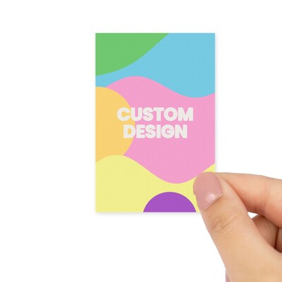 Custom Printed 50 x 75mm White Gloss Rectangle Labels - Self-Adhesive Stickers