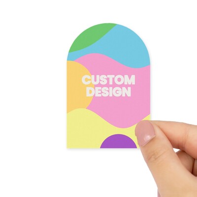 Custom Printed 50 x 75mm White Gloss Arch Labels - Self-Adhesive Stickers