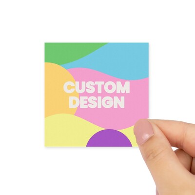 Custom Printed 63mm White Gloss Square Labels - Self-Adhesive Stickers