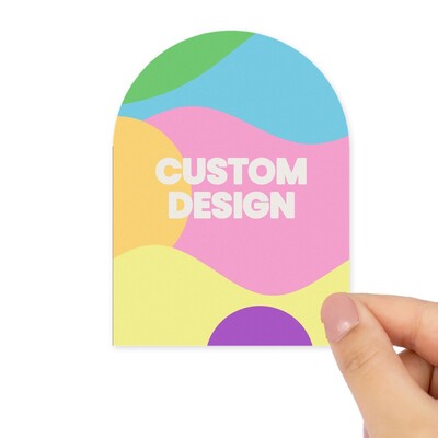 Custom Printed 75 x 100mm White Gloss Arch Labels - Self-Adhesive Stickers