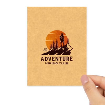 Custom Printed 90 x 120mm Kraft Brown Rectangle Labels - Self-Adhesive Stickers