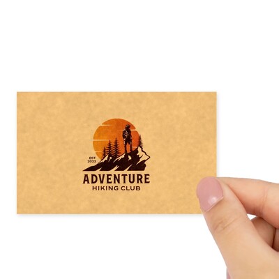Custom Printed 90 x 55mm Kraft Brown Rectangle Labels - Self-Adhesive Stickers