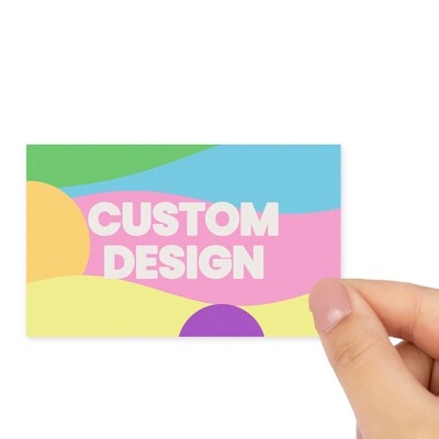 Custom Printed 90 x 55mm White Gloss Rectangle Labels - Self-Adhesive Stickers