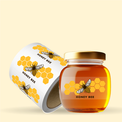 Custom Printed 100mm x 50mm CLEAR Rectangle Labels - 1000 Labels supplied on a Roll