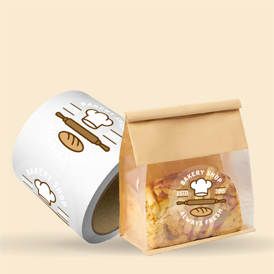 Custom Printed 100mm Clear Circle Labels - 500 Labels supplied on a Roll