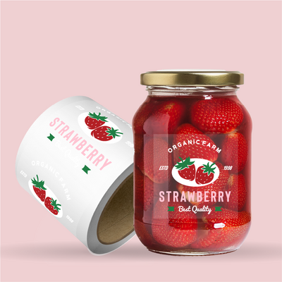 Custom Printed 100mm Clear Square Labels - 500 Labels supplied on a Roll